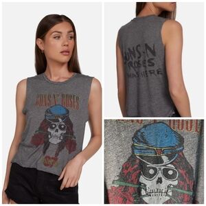 NWT Lauren Moshi Kinzington Guns N Roses Skull tank